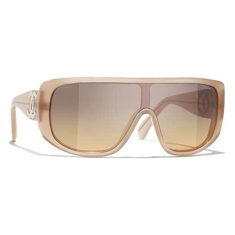 chanel gold shield sunglasses|CHANEL 5495 Shield Sunglasses .